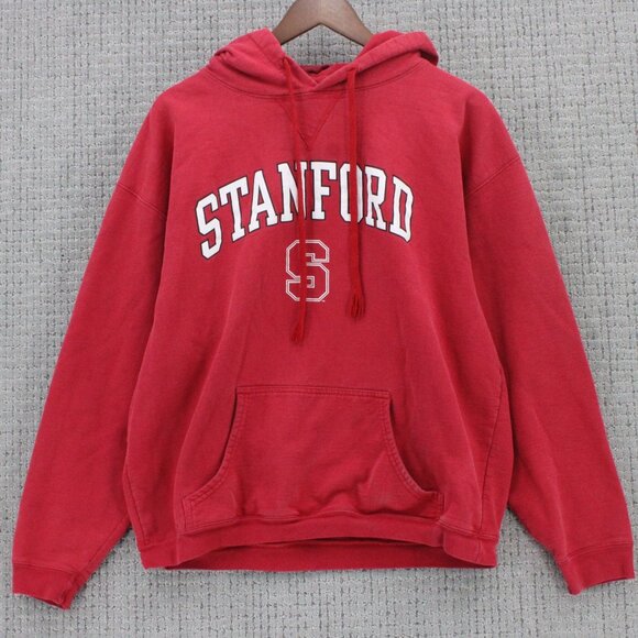 Vintage TCX Apparel x Stanford University Hoodie Sweatshirt Women Large Red Y2k - Picture 1 of 9